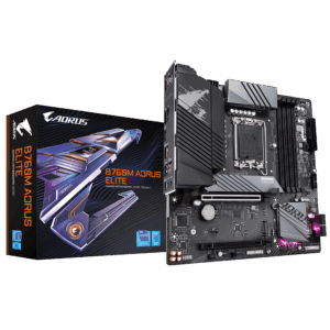 Placa Mâe Gigabyte B760M AOURUS Elite DDR5 (LGA 1700/4xDDR5/HDMI/DisplayPort/M.2/USB 3.2)