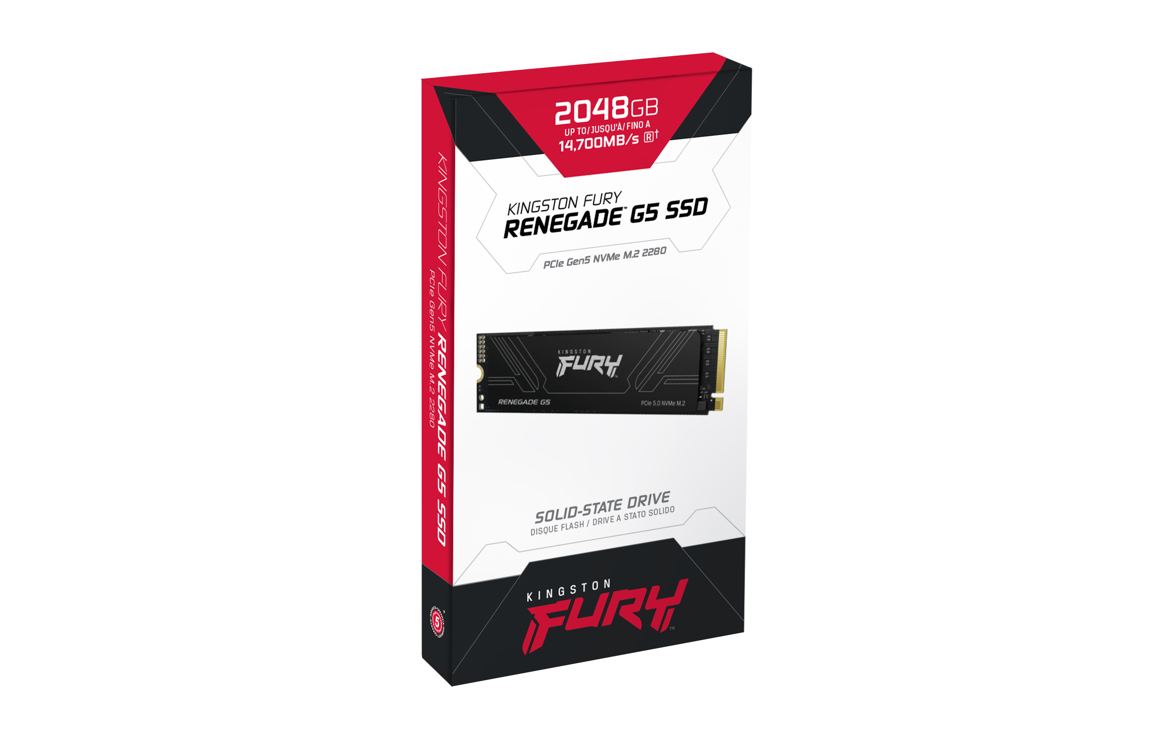 SSD KINGSTON 2TB G5 FURY RENEGADE M.2 2280 NVME PCIE 5.0 LEITURA 14200MB/S GRAVACAO 14000MB/S - Imagem 3
